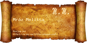 Mráz Melitta névjegykártya
