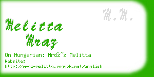 melitta mraz business card